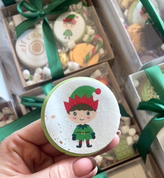Cute Elf edible cupcake toppers. 12 precut edible images.