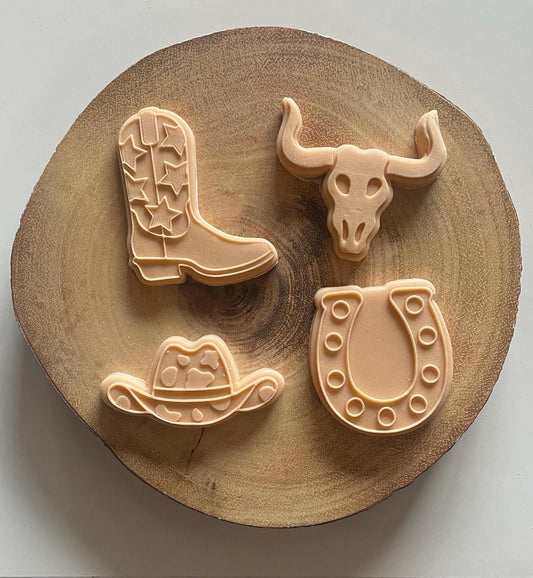 Cowgirl / Cowboy debosser and cutter set for fondant.