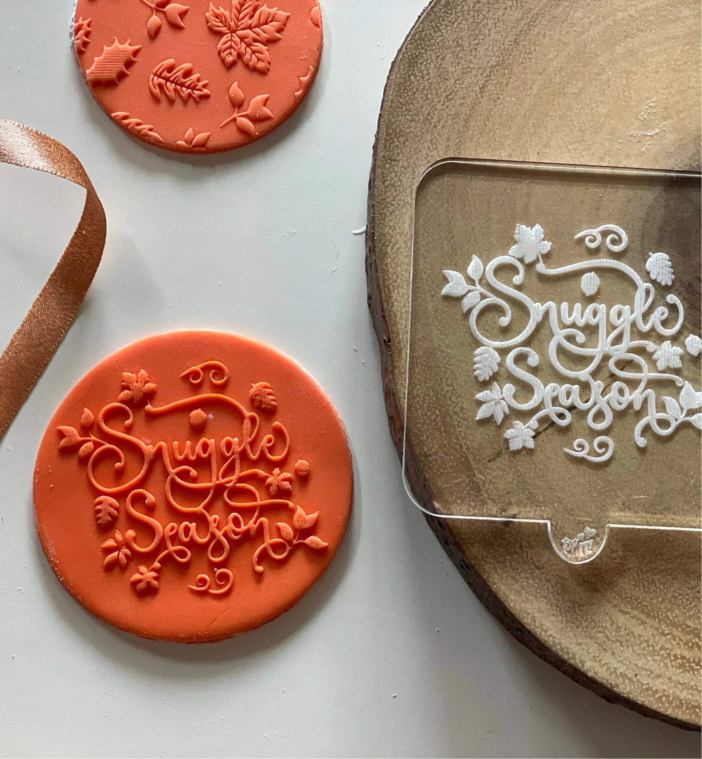 snuggle season embosser for fondant and baking 