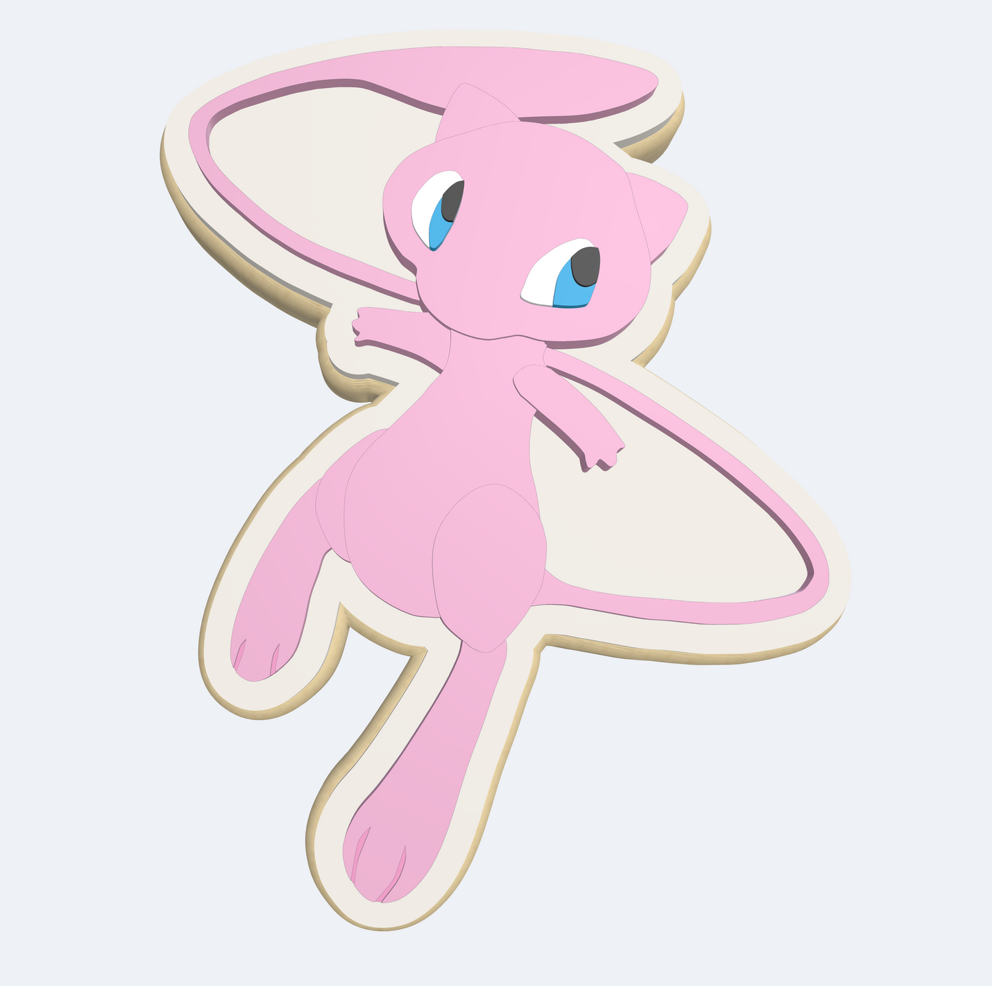 Mew Pokemon | Embosser And Cutter STL File