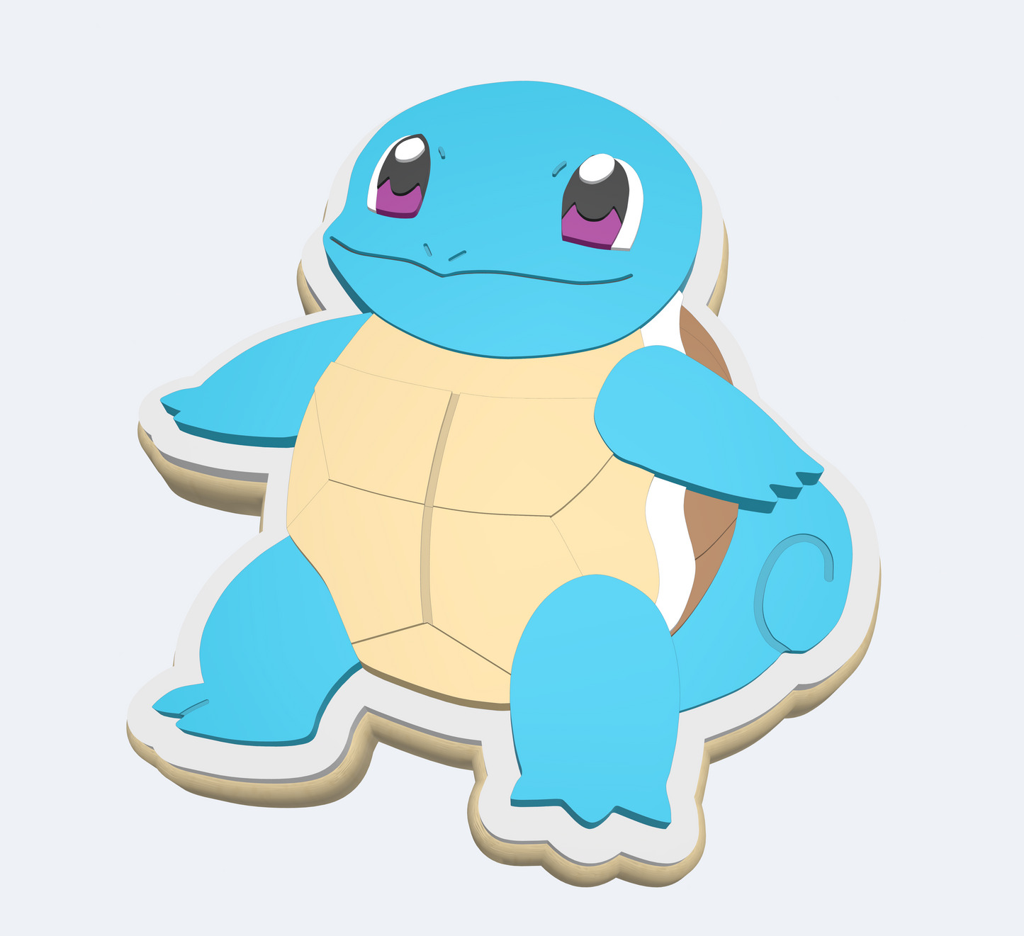 Squirtle Pokemon | Embosser And Cutter STL File